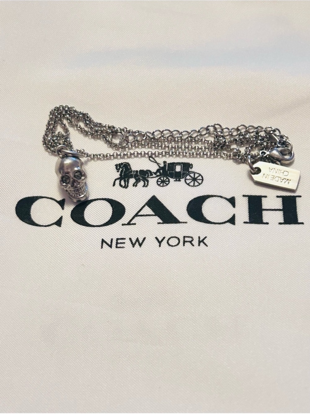 Coach Y2K Skull Charm Necklace - Picture 12 of 13
